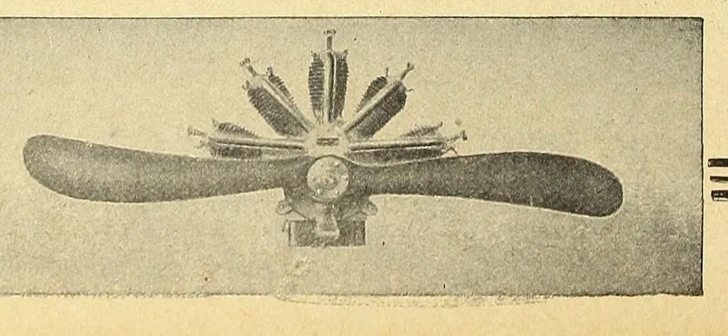 An illustration from The Aeroplane, 1911, leaf 464