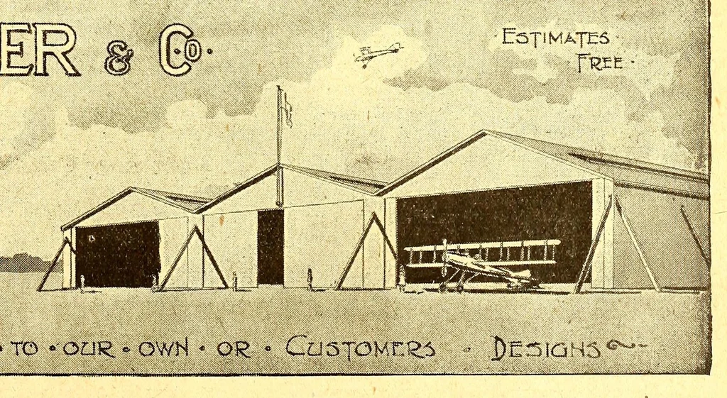 An illustration from The Aeroplane, 1911, leaf 407