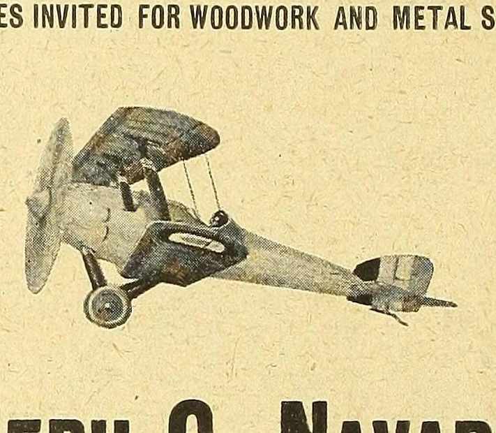 An illustration from The Aeroplane, 1911, leaf 676