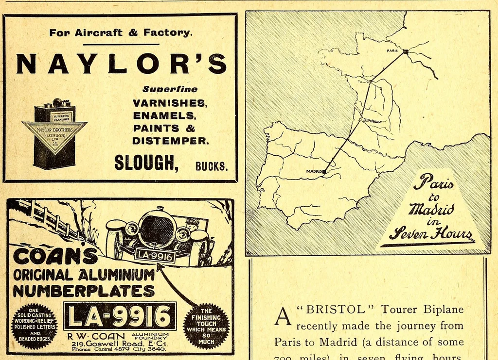 An illustration from The Aeroplane, 1911, leaf 1023