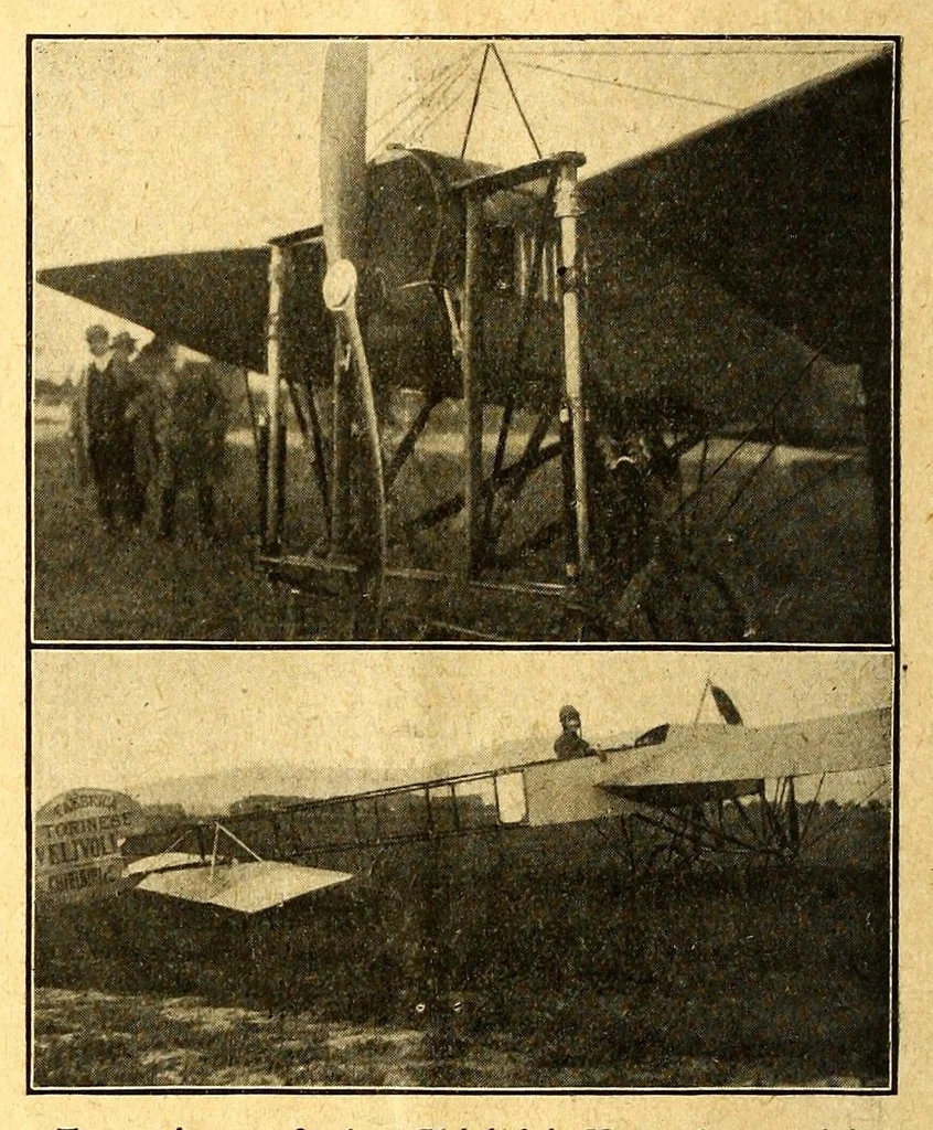 An illustration from The Aeroplane, 1911, leaf 142