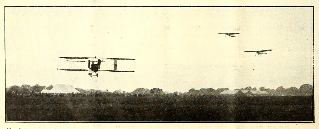 An illustration from The Aeroplane, 1911, leaf 578