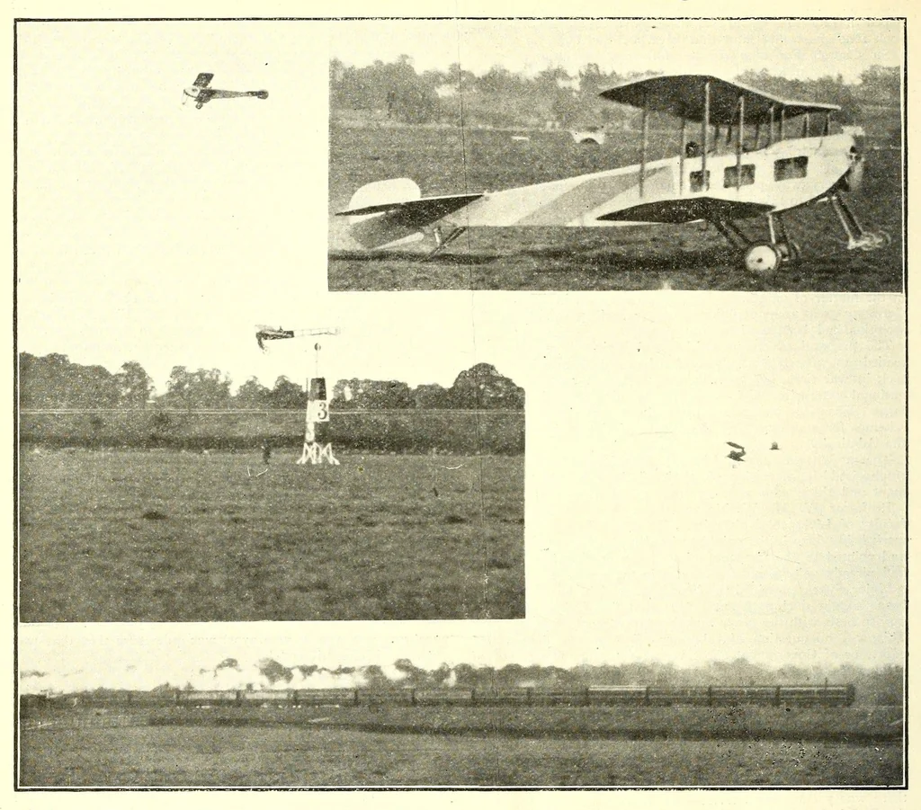 An illustration from The Aeroplane, 1911, leaf 574