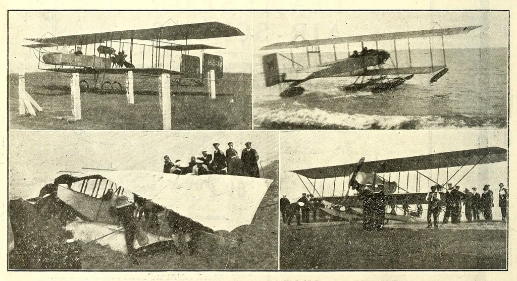 An illustration from The Aeroplane, 1911, leaf 126