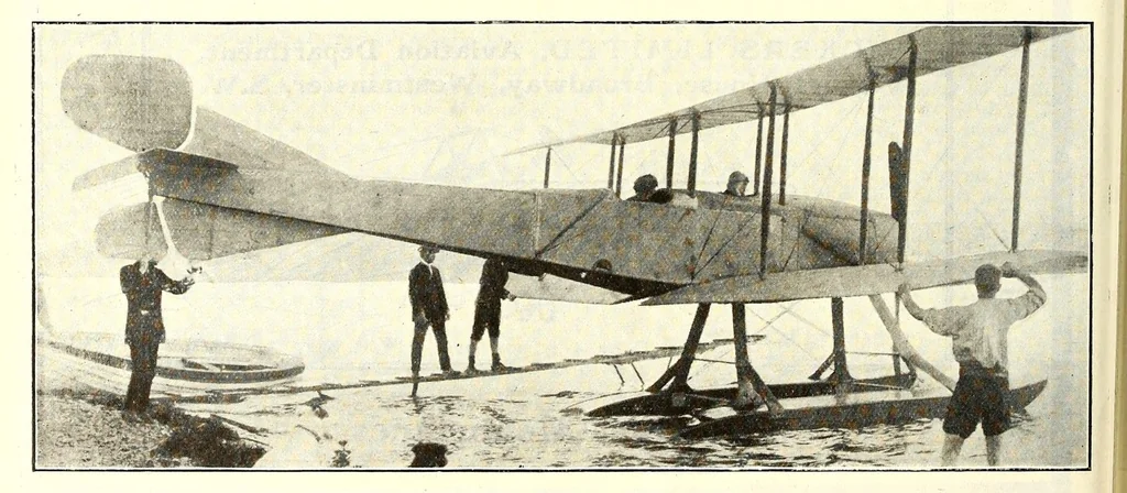 An illustration from The Aeroplane, 1911, leaf 480