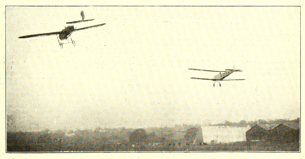 An illustration from The Aeroplane, 1911, leaf 559