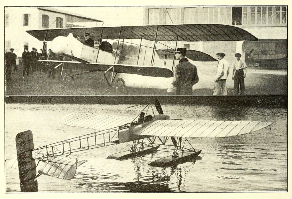 An illustration from The Aeroplane, 1911, leaf 602