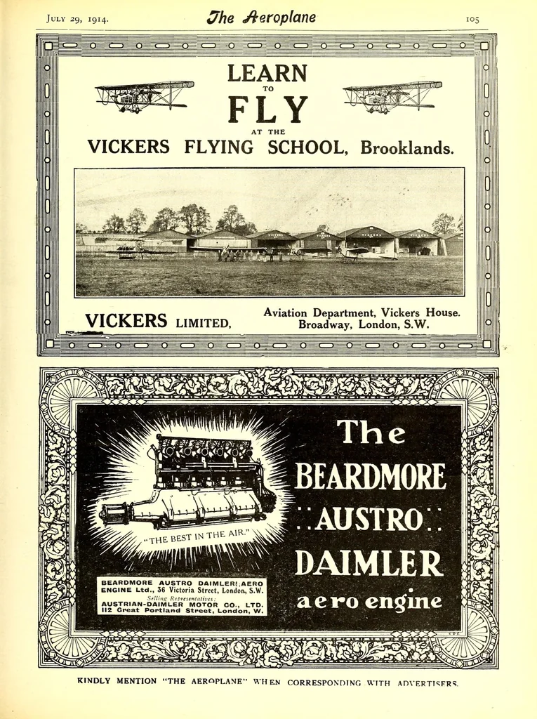 An illustration from The Aeroplane, 1911, leaf 111