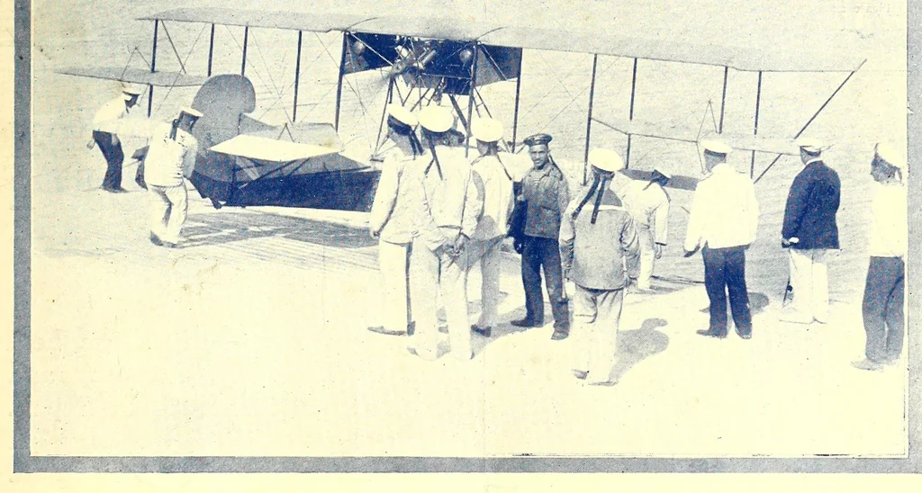 An illustration from The Aeroplane, 1911, leaf 181