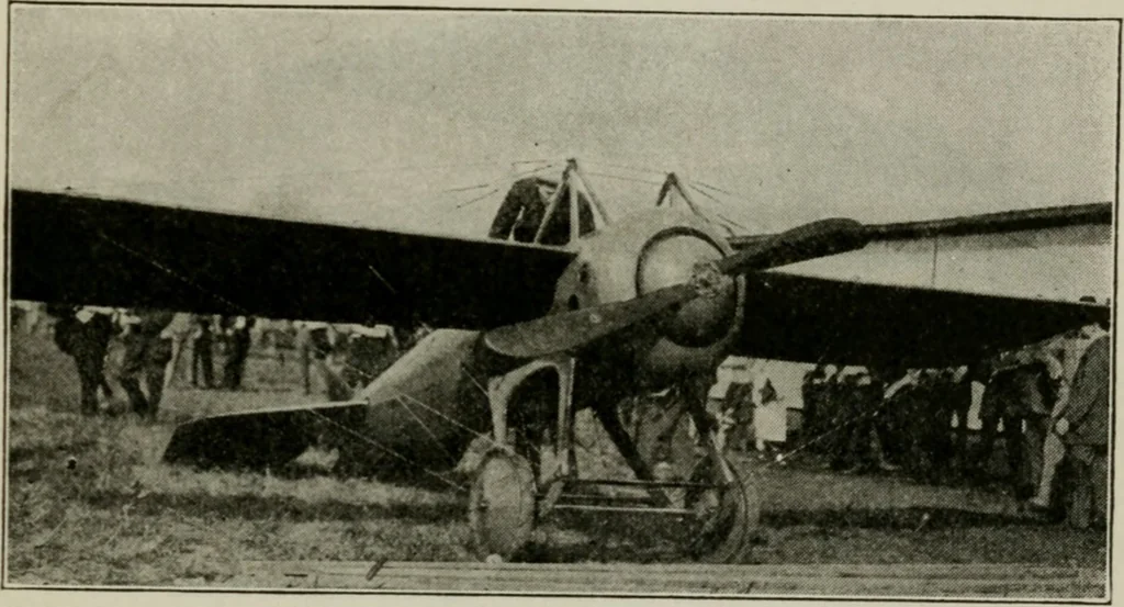 An illustration from Aeroplane construction and operation; including notes on aeroplane design and aerodynamic calculation, materials, etc. A comprehensive illustrated manual of instruction for aeroplane constructors, aviators, aero-mechanics, flight officers and students. Adapted either for schools or home study, 1918, leaf 22