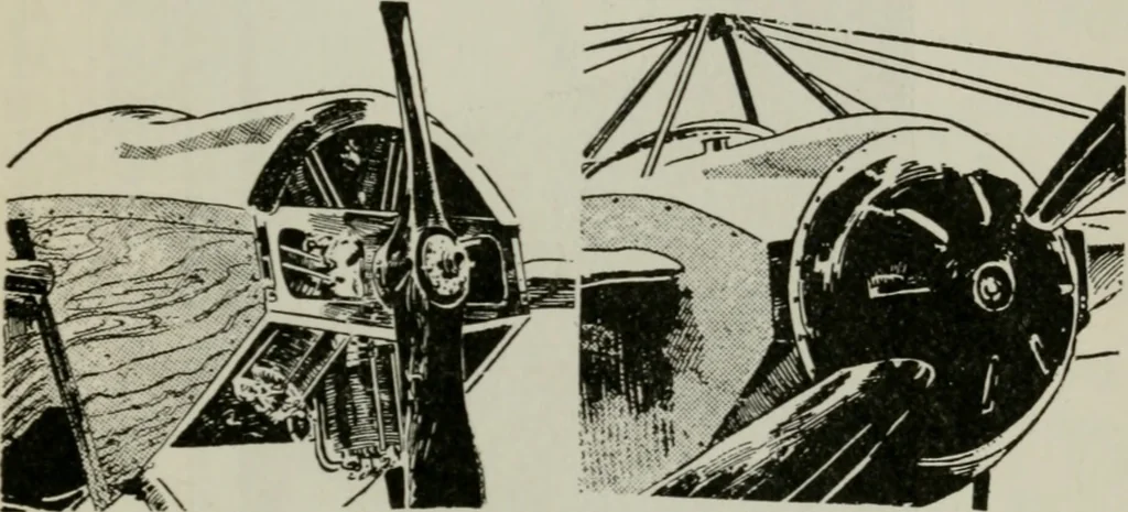 An illustration from Aeroplane construction and operation; including notes on aeroplane design and aerodynamic calculation, materials, etc. A comprehensive illustrated manual of instruction for aeroplane constructors, aviators, aero-mechanics, flight officers and students. Adapted either for schools or home study, 1918, leaf 240