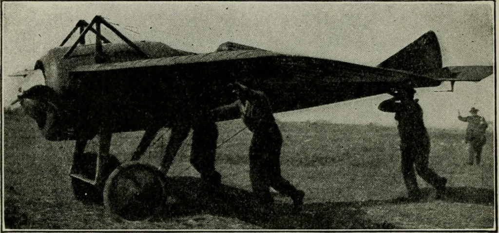 An illustration from Aeroplane construction and operation; including notes on aeroplane design and aerodynamic calculation, materials, etc. A comprehensive illustrated manual of instruction for aeroplane constructors, aviators, aero-mechanics, flight officers and students. Adapted either for schools or home study, 1918, leaf 247
