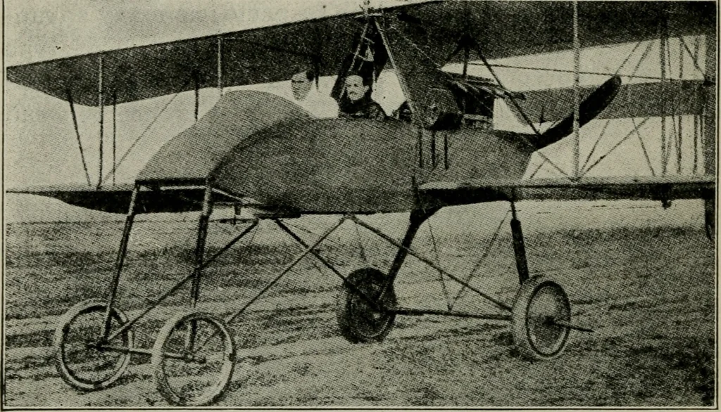An illustration from Aeroplane construction and operation; including notes on aeroplane design and aerodynamic calculation, materials, etc. A comprehensive illustrated manual of instruction for aeroplane constructors, aviators, aero-mechanics, flight officers and students. Adapted either for schools or home study, 1918, leaf 25