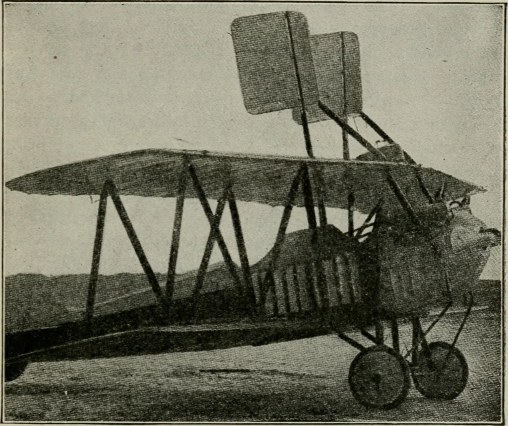 An illustration from Aeroplane construction and operation; including notes on aeroplane design and aerodynamic calculation, materials, etc. A comprehensive illustrated manual of instruction for aeroplane constructors, aviators, aero-mechanics, flight officers and students. Adapted either for schools or home study, 1918, leaf 326