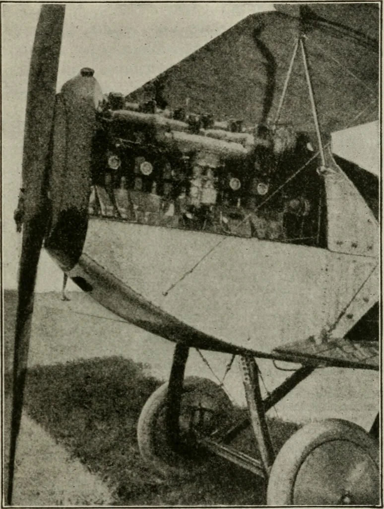 An illustration from Aeroplane construction and operation; including notes on aeroplane design and aerodynamic calculation, materials, etc. A comprehensive illustrated manual of instruction for aeroplane constructors, aviators, aero-mechanics, flight officers and students. Adapted either for schools or home study, 1918, leaf 402