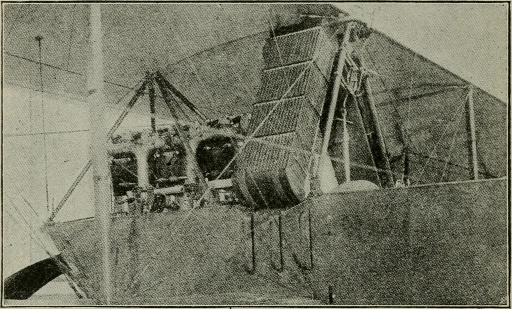 An illustration from Aeroplane construction and operation; including notes on aeroplane design and aerodynamic calculation, materials, etc. A comprehensive illustrated manual of instruction for aeroplane constructors, aviators, aero-mechanics, flight officers and students. Adapted either for schools or home study, 1918, leaf 403
