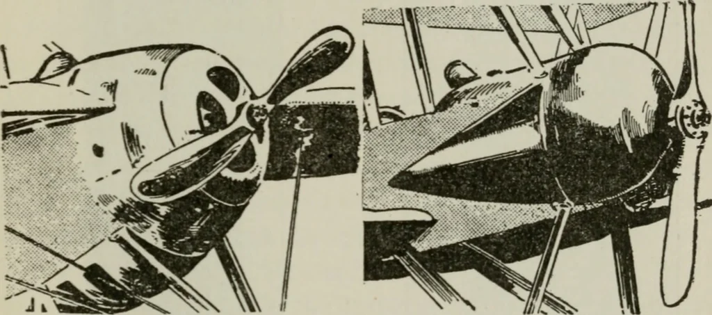 An illustration from Aeroplane construction and operation; including notes on aeroplane design and aerodynamic calculation, materials, etc. A comprehensive illustrated manual of instruction for aeroplane constructors, aviators, aero-mechanics, flight officers and students. Adapted either for schools or home study, 1918, leaf 406