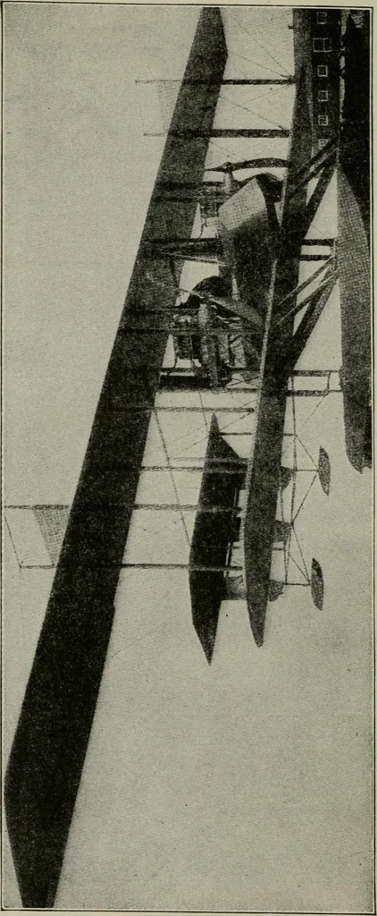 An illustration from Aeroplane construction and operation; including notes on aeroplane design and aerodynamic calculation, materials, etc. A comprehensive illustrated manual of instruction for aeroplane constructors, aviators, aero-mechanics, flight officers and students. Adapted either for schools or home study, 1918, leaf 439
