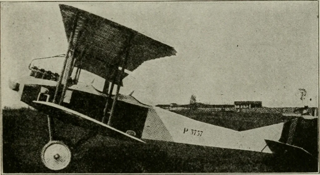 An illustration from Aeroplane construction and operation; including notes on aeroplane design and aerodynamic calculation, materials, etc. A comprehensive illustrated manual of instruction for aeroplane constructors, aviators, aero-mechanics, flight officers and students. Adapted either for schools or home study, 1918, leaf 46
