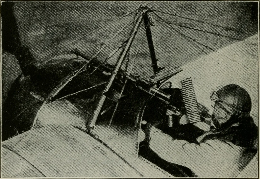 An illustration from Aeroplane construction and operation; including notes on aeroplane design and aerodynamic calculation, materials, etc. A comprehensive illustrated manual of instruction for aeroplane constructors, aviators, aero-mechanics, flight officers and students. Adapted either for schools or home study, 1918, leaf 47