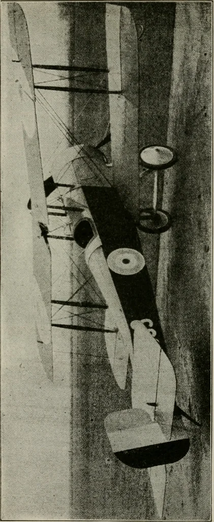 An illustration from Aeroplane construction and operation; including notes on aeroplane design and aerodynamic calculation, materials, etc. A comprehensive illustrated manual of instruction for aeroplane constructors, aviators, aero-mechanics, flight officers and students. Adapted either for schools or home study, 1918, leaf 52