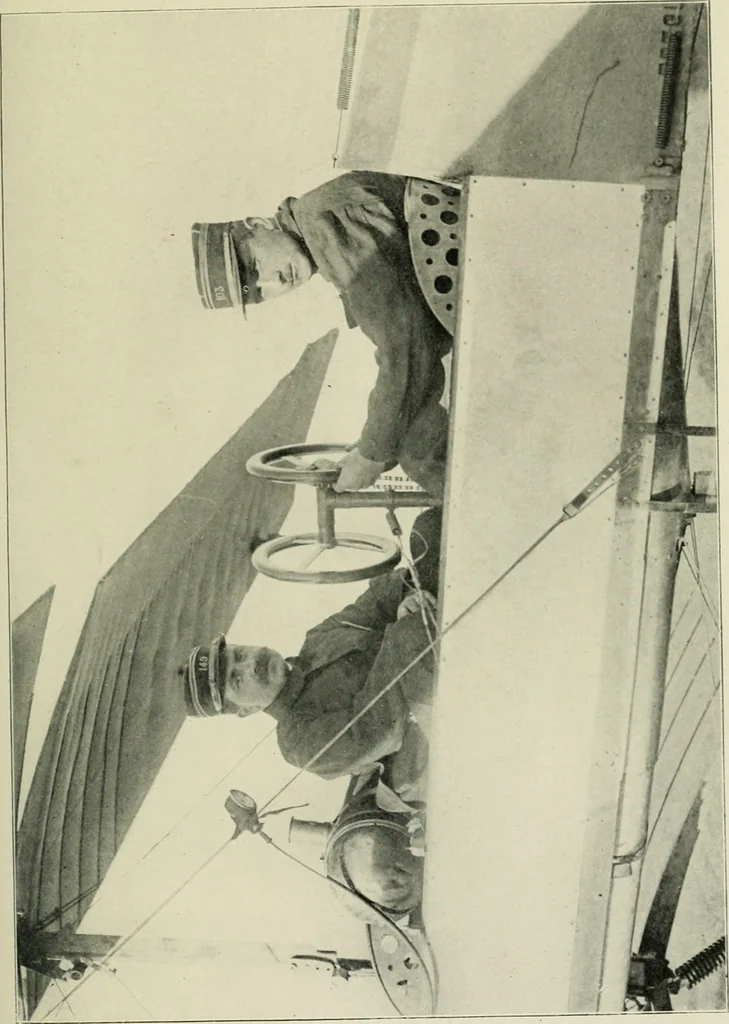 An illustration from The aeroplane in war, 1912, leaf 218