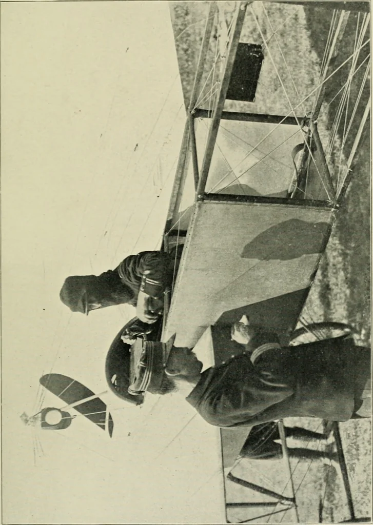 An illustration from The aeroplane in war, 1912, leaf 236