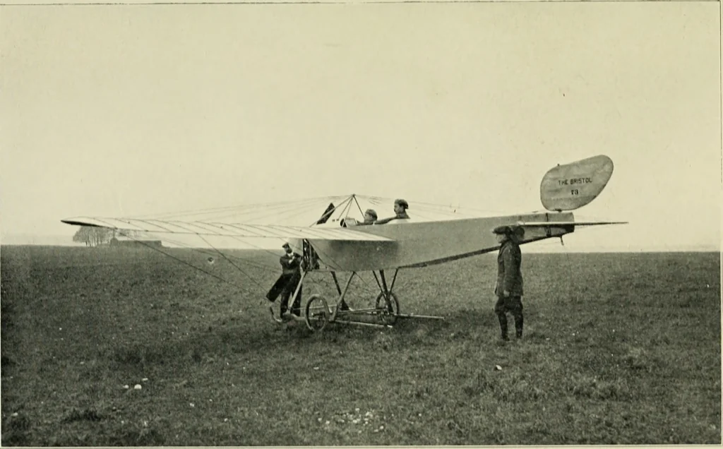 An illustration from The aeroplane in war, 1912, leaf 56
