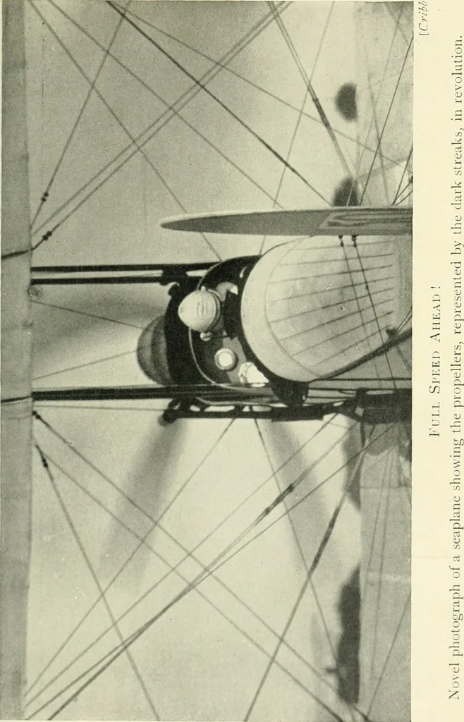 An illustration from Aëroplanes and dirigibles of war, 1915, leaf 134