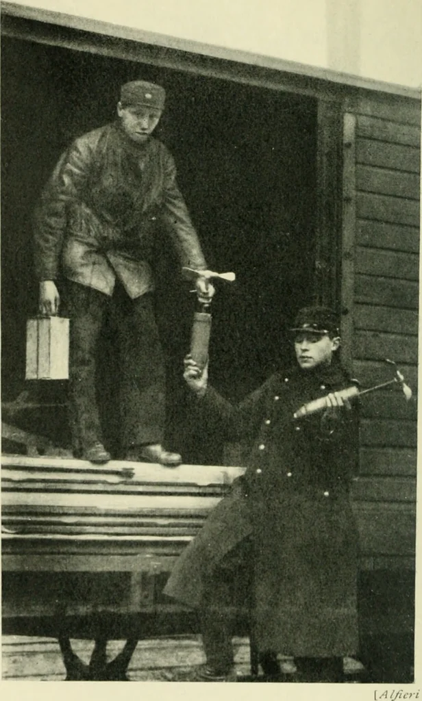 An illustration from Aëroplanes and dirigibles of war, 1915, leaf 191