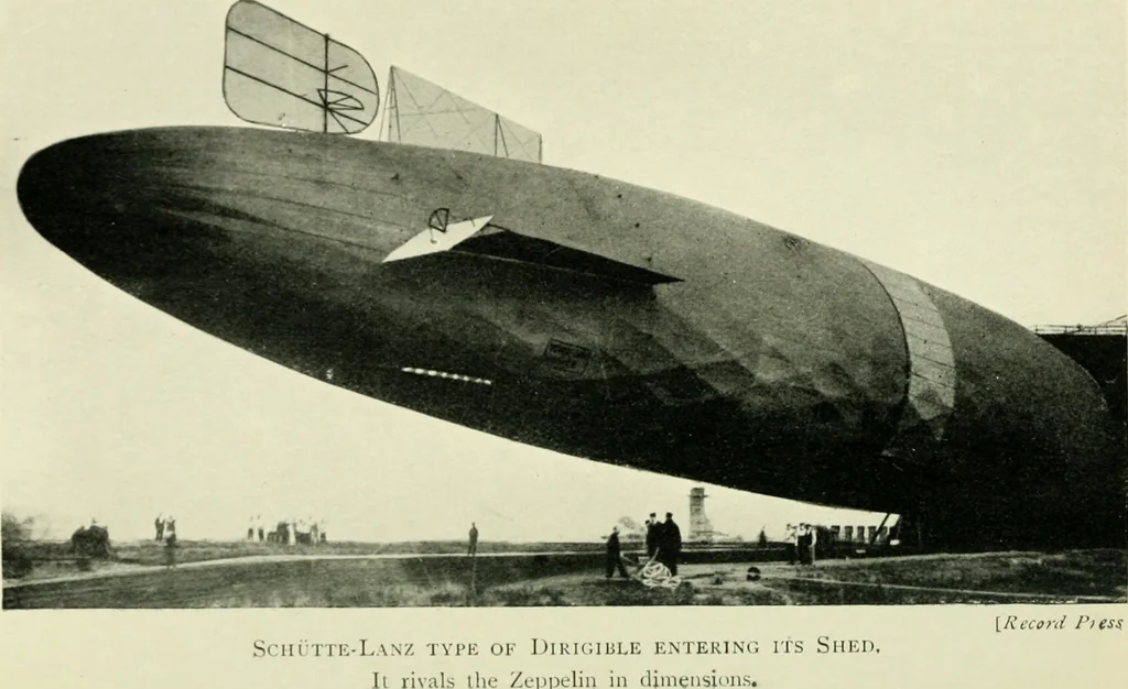 An illustration from Aëroplanes and dirigibles of war, 1915, leaf 67