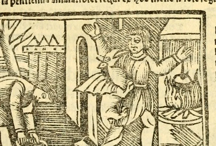 An illustration from Aesopi fabvlae cvm vvlgari interpretatione : et figuris nouissime omni cura, & diligentia emendatae, 1557, leaf 27