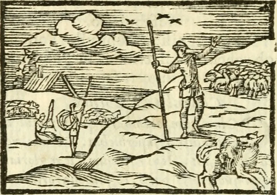 An illustration from Aesopi Phrigis Et Aliorvm Fabvlae. : Elegantissimis Iconibus illustratæ, & diligentius quàm antehac emendatæ, 1554, leaf 125