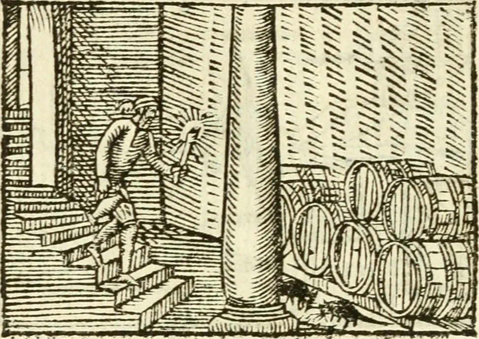 An illustration from Aesopi Phrigis Et Aliorvm Fabvlae. : Elegantissimis Iconibus illustratæ, & diligentius quàm antehac emendatæ, 1554, leaf 139