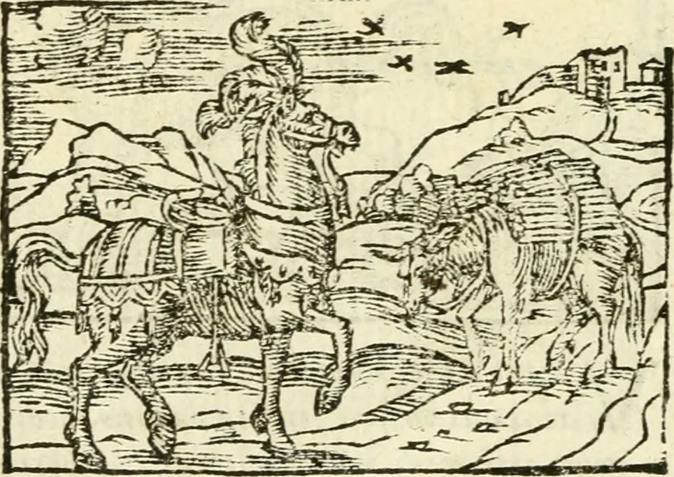 An illustration from Aesopi Phrigis Et Aliorvm Fabvlae. : Elegantissimis Iconibus illustratæ, & diligentius quàm antehac emendatæ, 1554, leaf 165