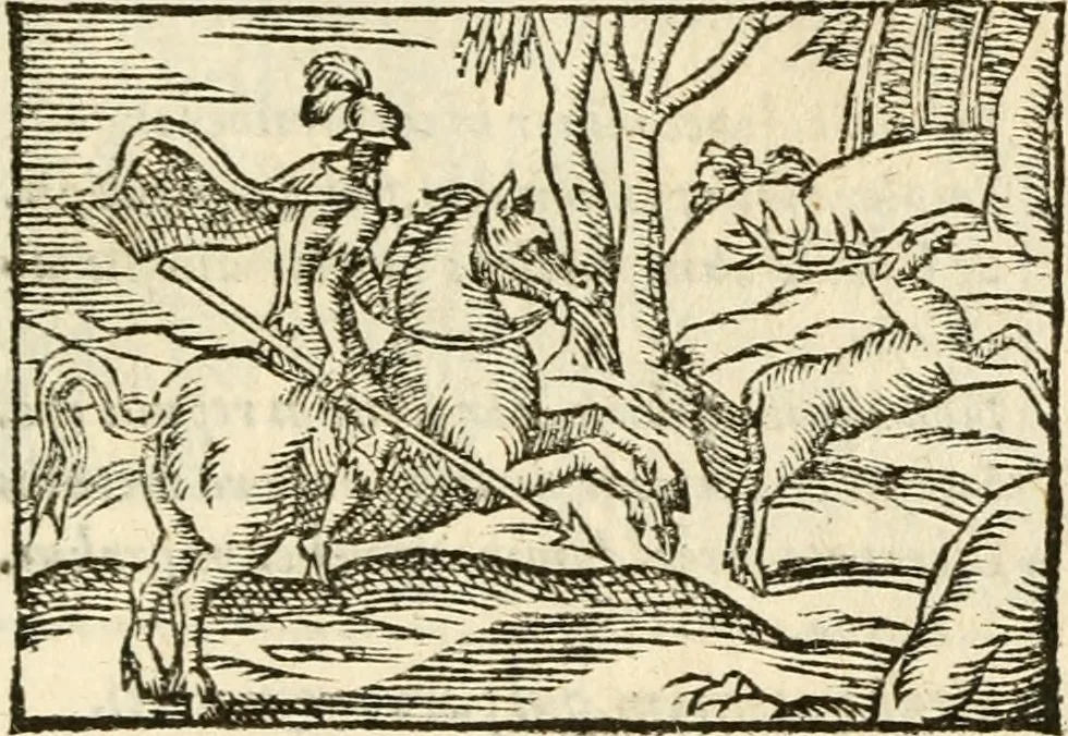 An illustration from Aesopi Phrigis Et Aliorvm Fabvlae. : Elegantissimis Iconibus illustratæ, & diligentius quàm antehac emendatæ, 1554, leaf 178