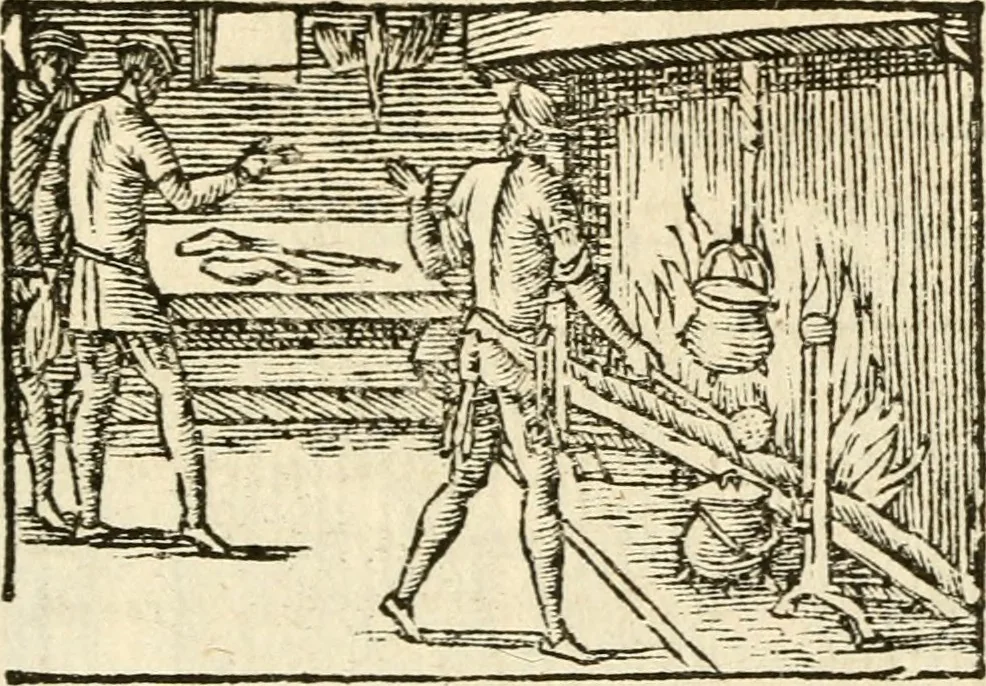 An illustration from Aesopi Phrigis Et Aliorvm Fabvlae. : Elegantissimis Iconibus illustratæ, & diligentius quàm antehac emendatæ, 1554, leaf 180