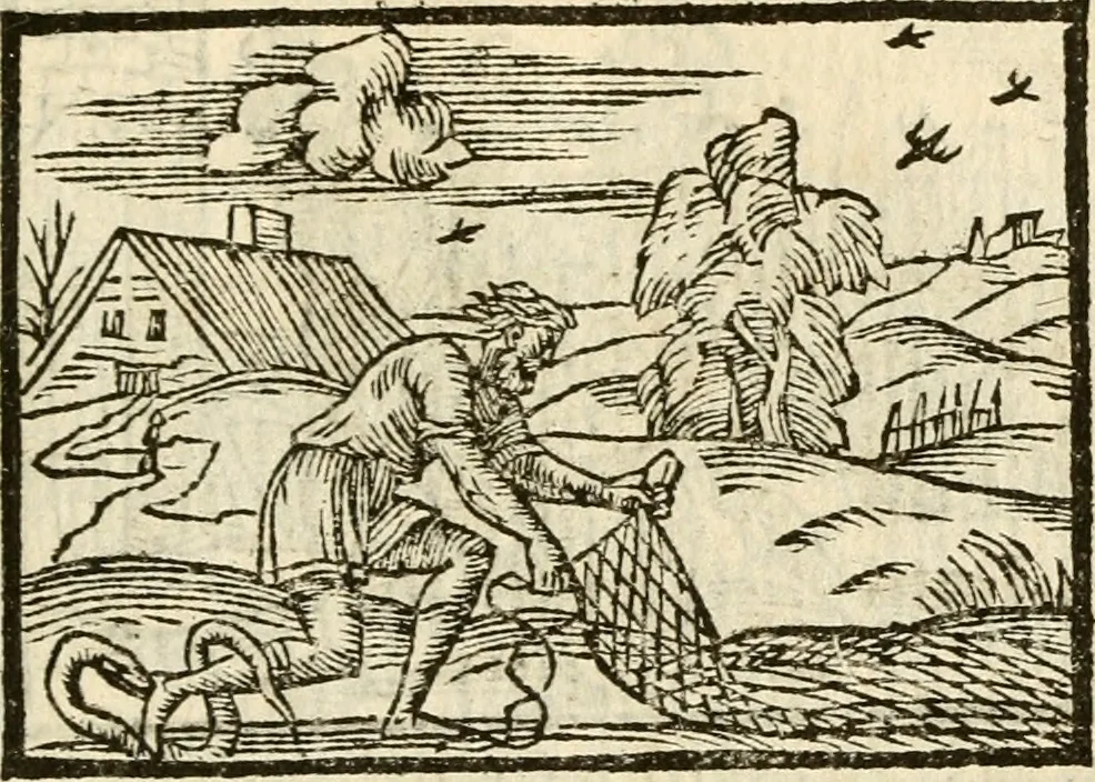 An illustration from Aesopi Phrigis Et Aliorvm Fabvlae. : Elegantissimis Iconibus illustratæ, & diligentius quàm antehac emendatæ, 1554, leaf 188