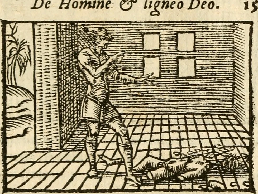 An illustration from Aesopi Phrigis Et Aliorvm Fabvlae. : Elegantissimis Iconibus illustratæ, & diligentius quàm antehac emendatæ, 1554, leaf 250