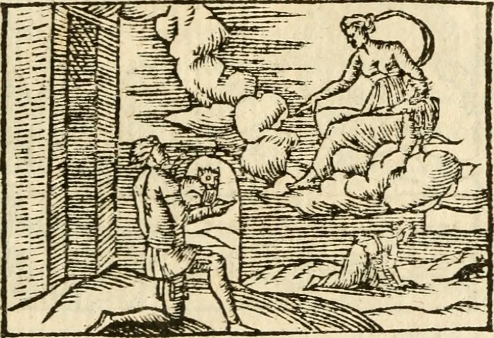 An illustration from Aesopi Phrigis Et Aliorvm Fabvlae. : Elegantissimis Iconibus illustratæ, & diligentius quàm antehac emendatæ, 1554, leaf 258