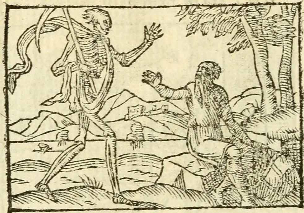 An illustration from Aesopi Phrigis Et Aliorvm Fabvlae. : Elegantissimis Iconibus illustratæ, & diligentius quàm antehac emendatæ, 1554, leaf 259