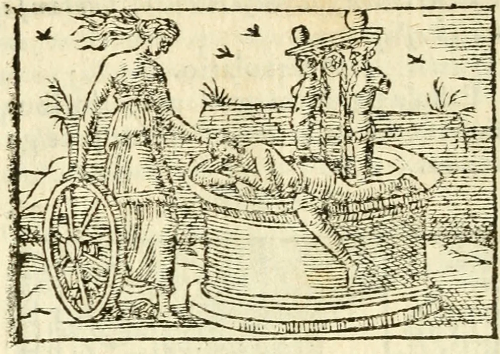 An illustration from Aesopi Phrigis Et Aliorvm Fabvlae. : Elegantissimis Iconibus illustratæ, & diligentius quàm antehac emendatæ, 1554, leaf 267