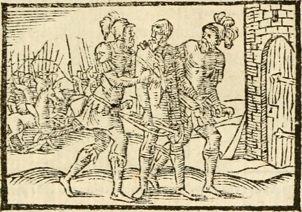An illustration from Aesopi Phrigis Et Aliorvm Fabvlae. : Elegantissimis Iconibus illustratæ, & diligentius quàm antehac emendatæ, 1554, leaf 272
