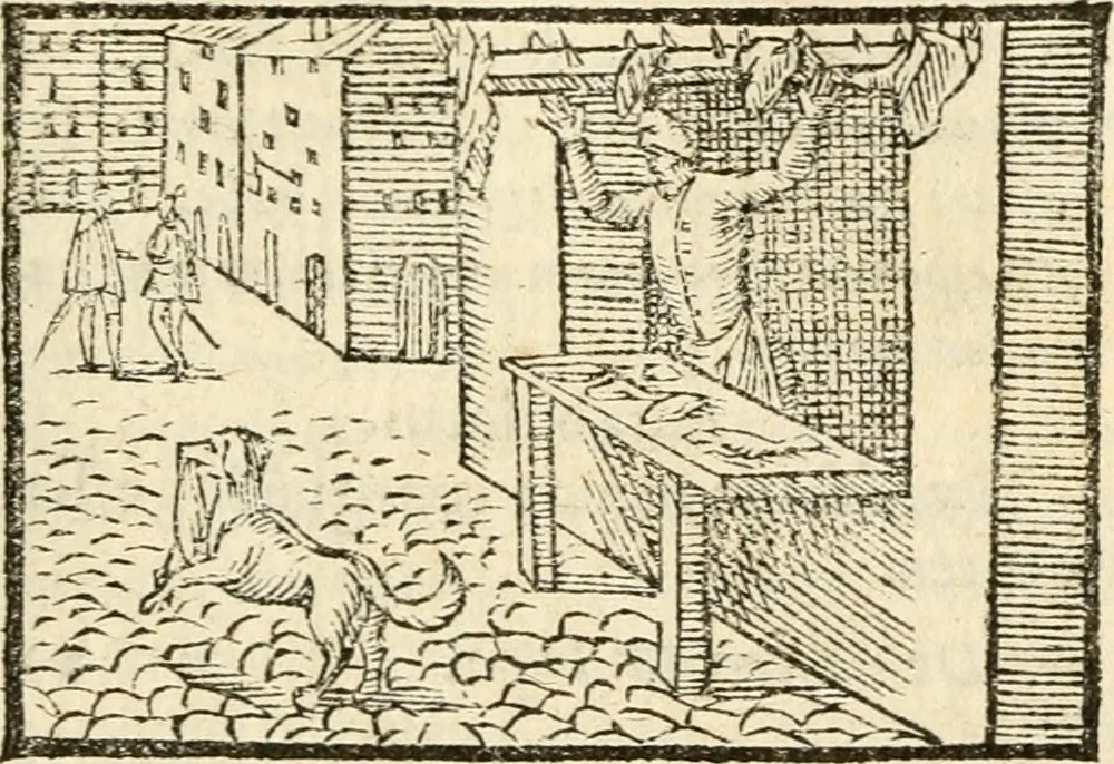 An illustration from Aesopi Phrigis Et Aliorvm Fabvlae. : Elegantissimis Iconibus illustratæ, & diligentius quàm antehac emendatæ, 1554, leaf 72