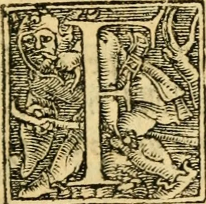 An illustration from Aesopi Phrygis et aliorum fabulae : quorum nomina sequenti pagella uidere licet : accessit huic editioni alterum Laurentij Abstemij Hecatomythium, hoc est, centum fabularum libellus alter, nunq[ue] hactenus in Gallia excusus, 1534, leaf 96