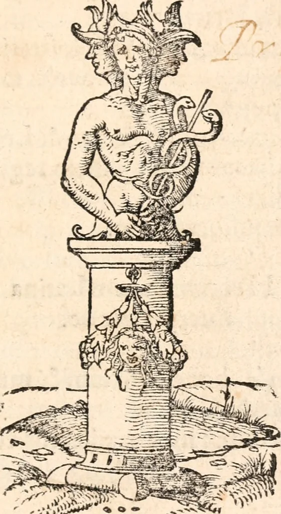 An illustration from Aesopi Phrygis Fabulae græce et latinè : cum alijs opusculis, quorum index proxima refertur pagella, 1544, leaf 8