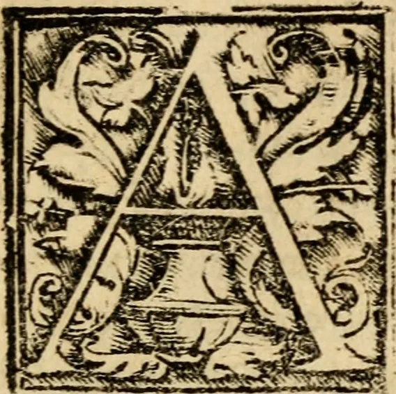 An illustration from Aesopi Phrygis vita et fabellae : cum latina interpretatione. Gabriae Graeci fabellae tres & quadraginta ex trimetris iambis, praeter ultima ex Scazonte, tetrastichis conclusae : cum latina interpretatione. Ex Aphthonii exercitametis de fabula : tum de formicis & cicadis graece & latine. De fabula ex imaginibus Philostrati graece & latine. Ex Hermogensis exercitametis de fabula Prisciano interprete. [Homeri batrachomyomachia, hoc est, Ranarum & murium pugna : Graece & Latine. De Ero & Leandro : Graece & Latine, 1518, leaf 106