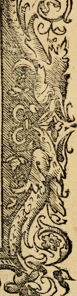 An illustration from Aesopi Phrygis vita et fabellae : cum latina interpretatione. Gabriae Graeci fabellae tres & quadraginta ex trimetris iambis, praeter ultima ex Scazonte, tetrastichis conclusae : cum latina interpretatione. Ex Aphthonii exercitametis de fabula : tum de formicis & cicadis graece & latine. De fabula ex imaginibus Philostrati graece & latine. Ex Hermogensis exercitametis de fabula Prisciano interprete. [Homeri batrachomyomachia, hoc est, Ranarum & murium pugna : Graece & Latine. De Ero & Leandro : Graece & Latine, 1518, leaf 300