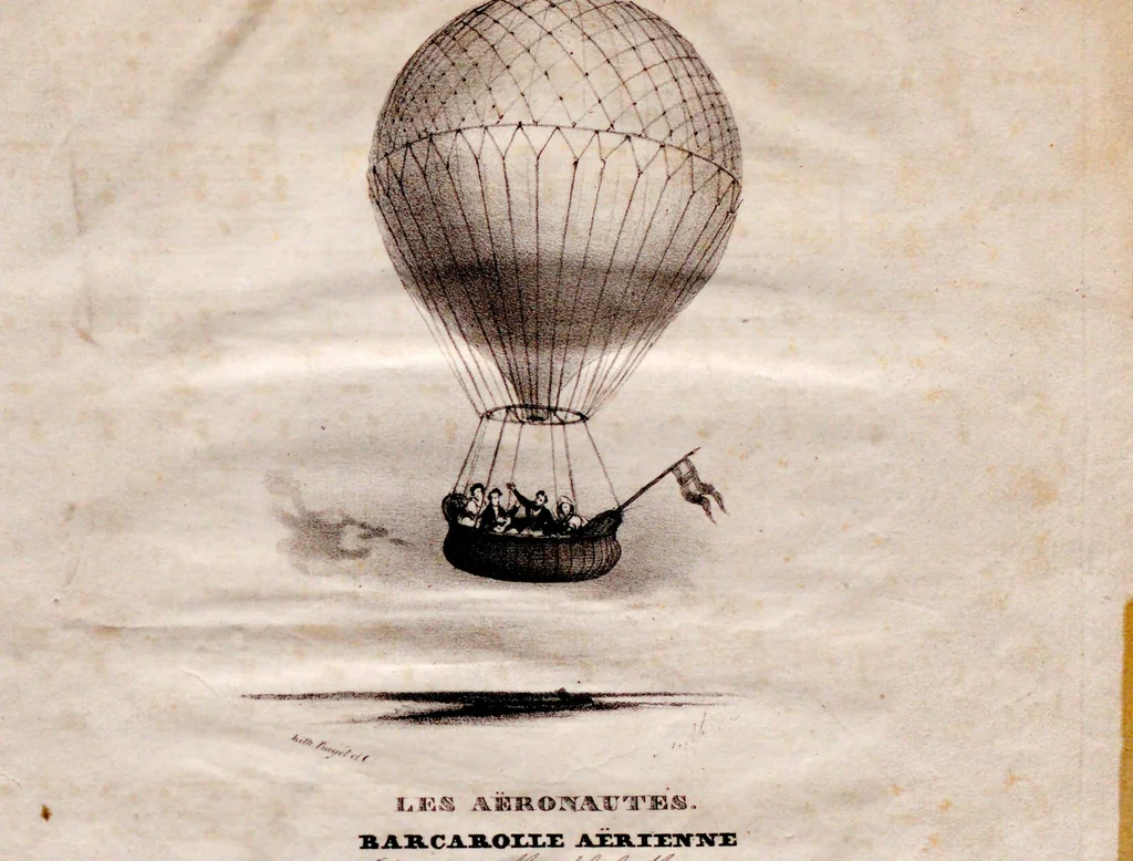 An illustration from Les aéronautes : barcarolle aérienne, 1834, leaf 1