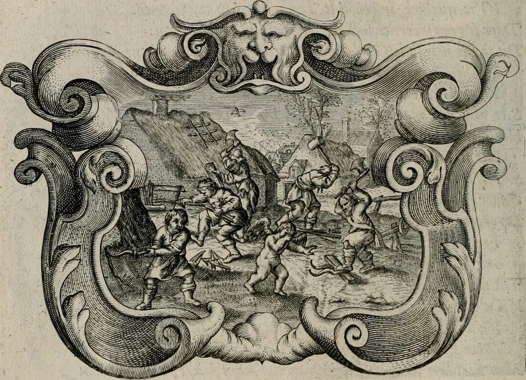 An illustration from Af-Beeldinghe van d'eerste eeuwe der Societeyt Iesu voor ooghen ghestelt door de Duyts-Nederlantsche prouincie der seluer Societeyt, 1640, leaf 121